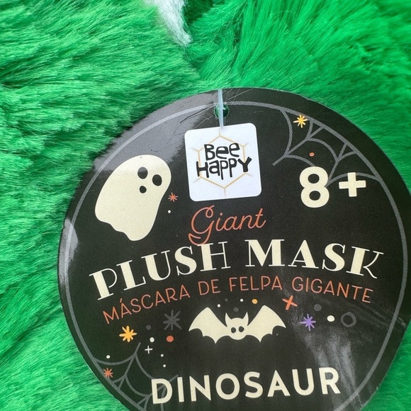 Bee Happy Giant Plush Mask Dinosaur From 2021 New With Tag - Picture 7 of 9